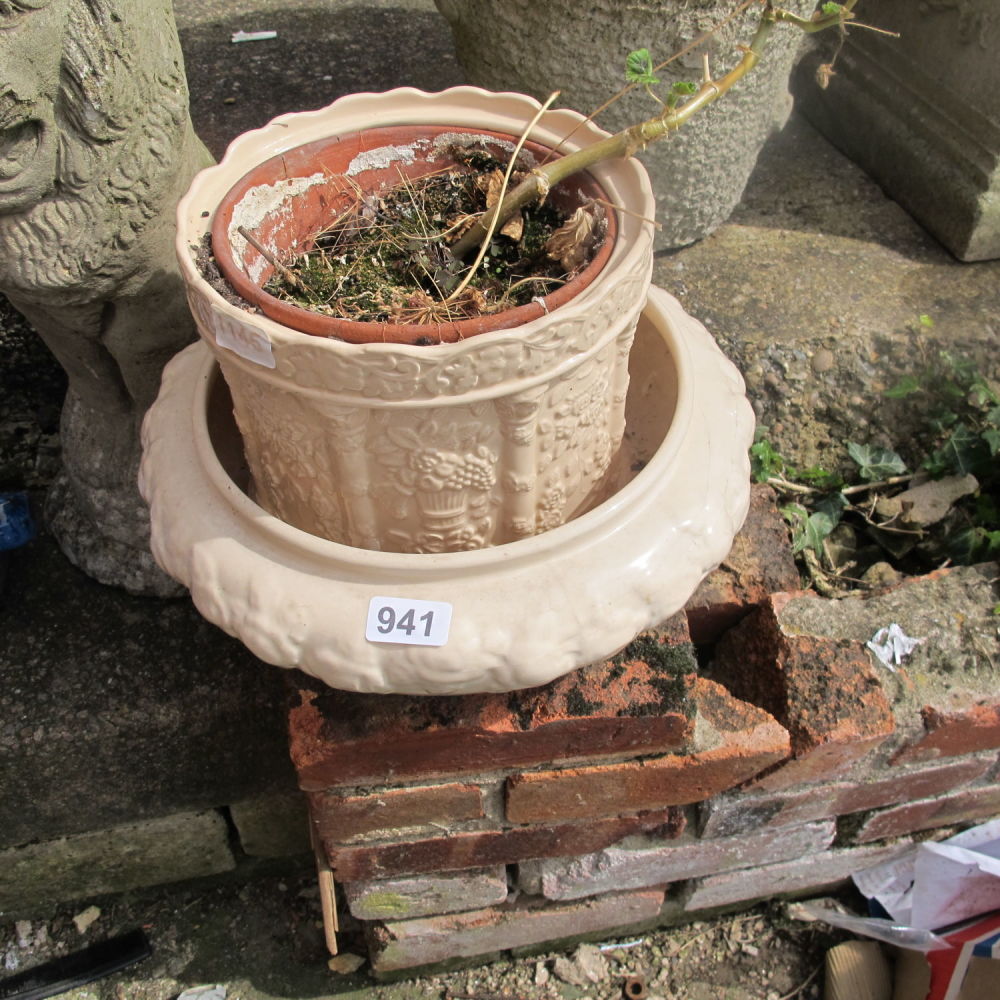 Lot 941: ornate garden planters