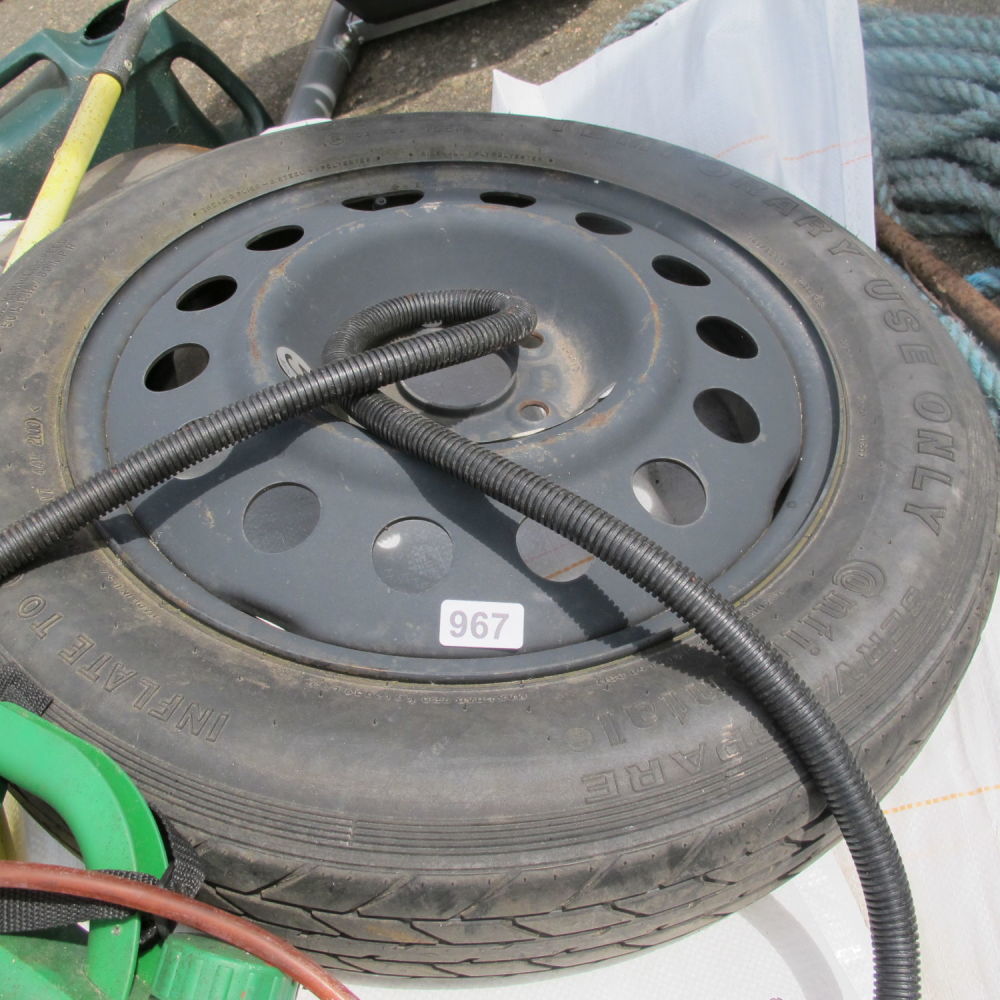 Lot 967: continental temporary spare tyre with v good tread...