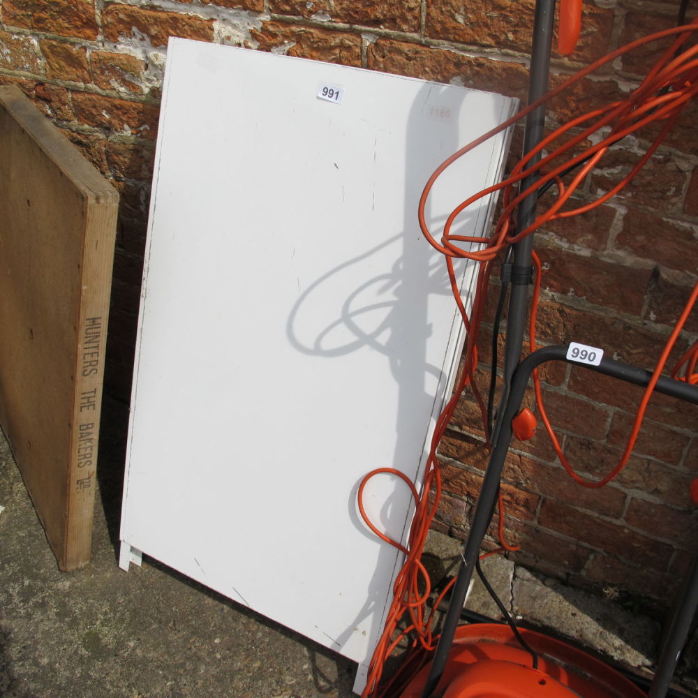 Lot 991: Blank white advertising A-board 