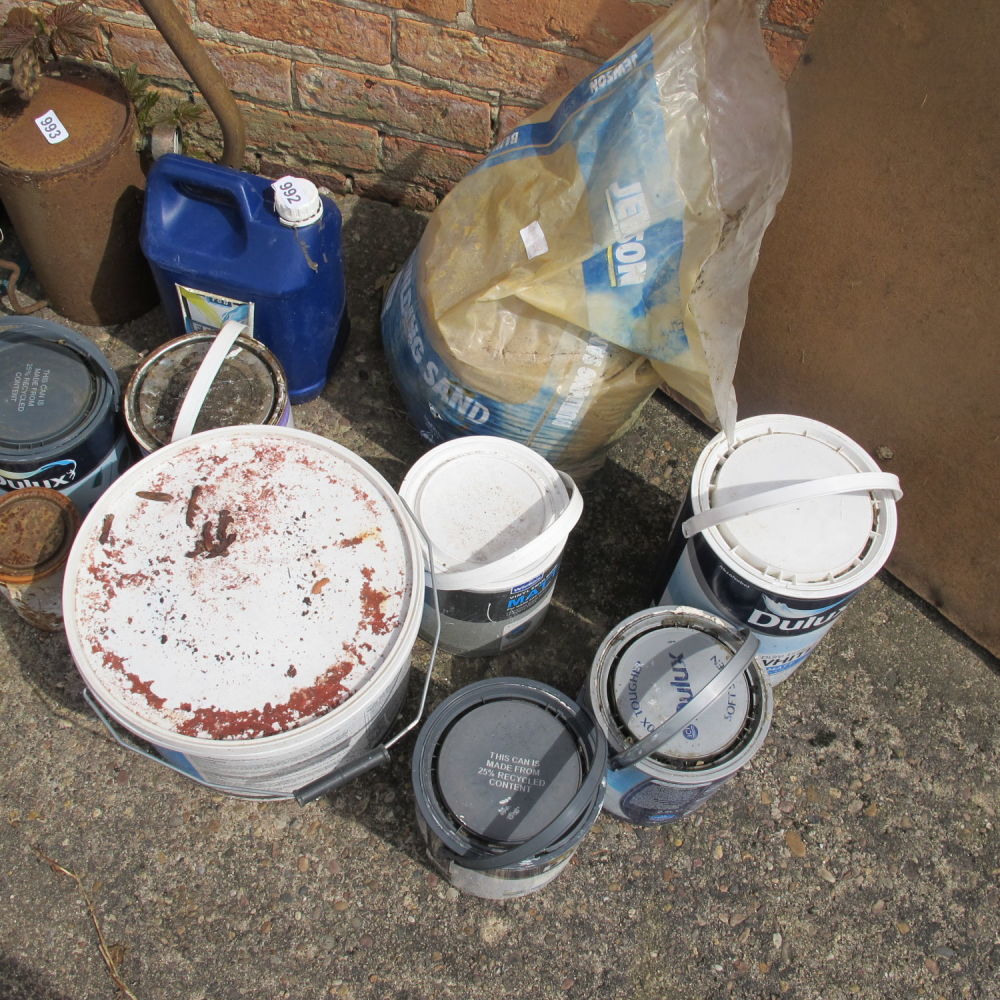 Lot 992: Various paints and sand 