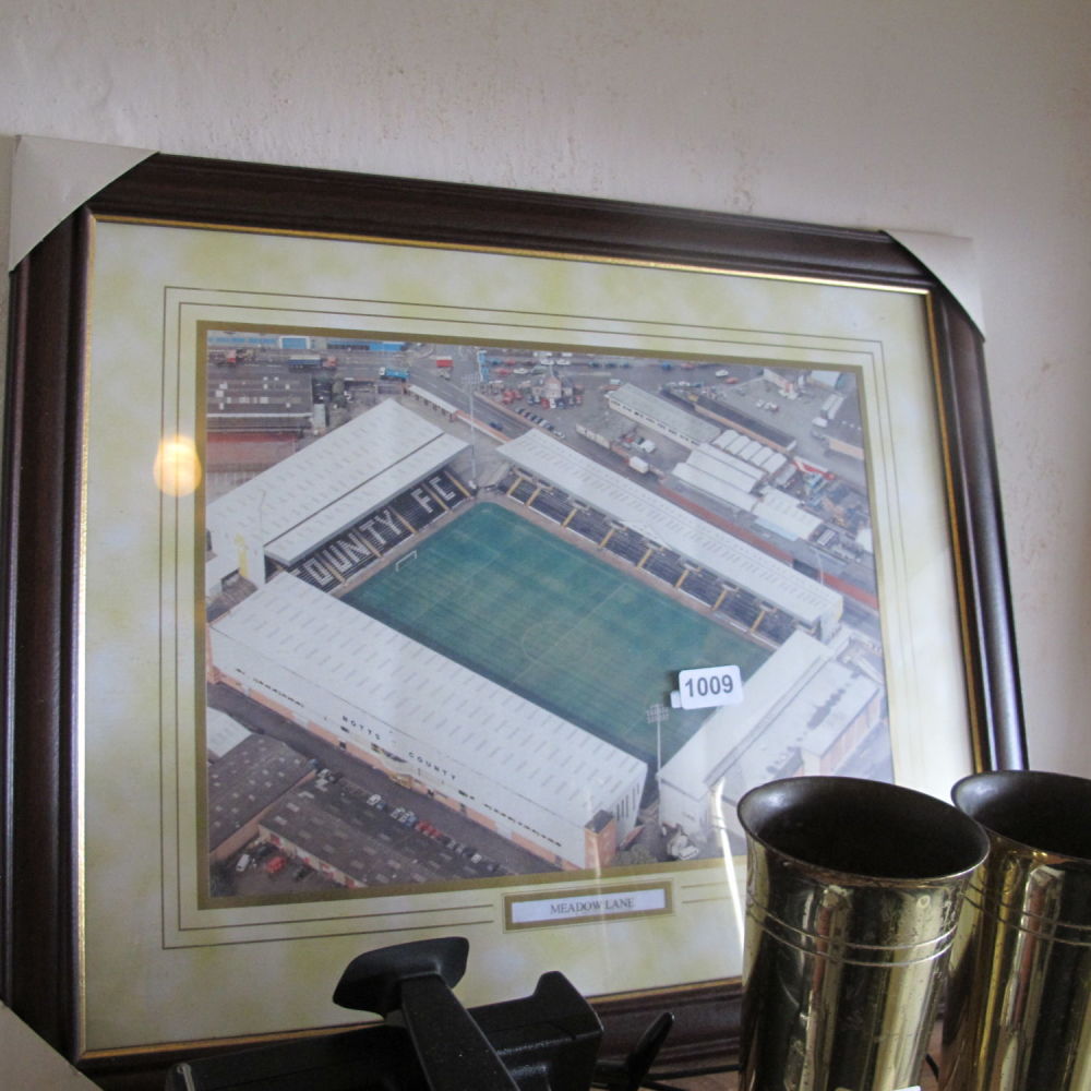 Lot 1009: Nott’s county Meadow Lane framed photograph