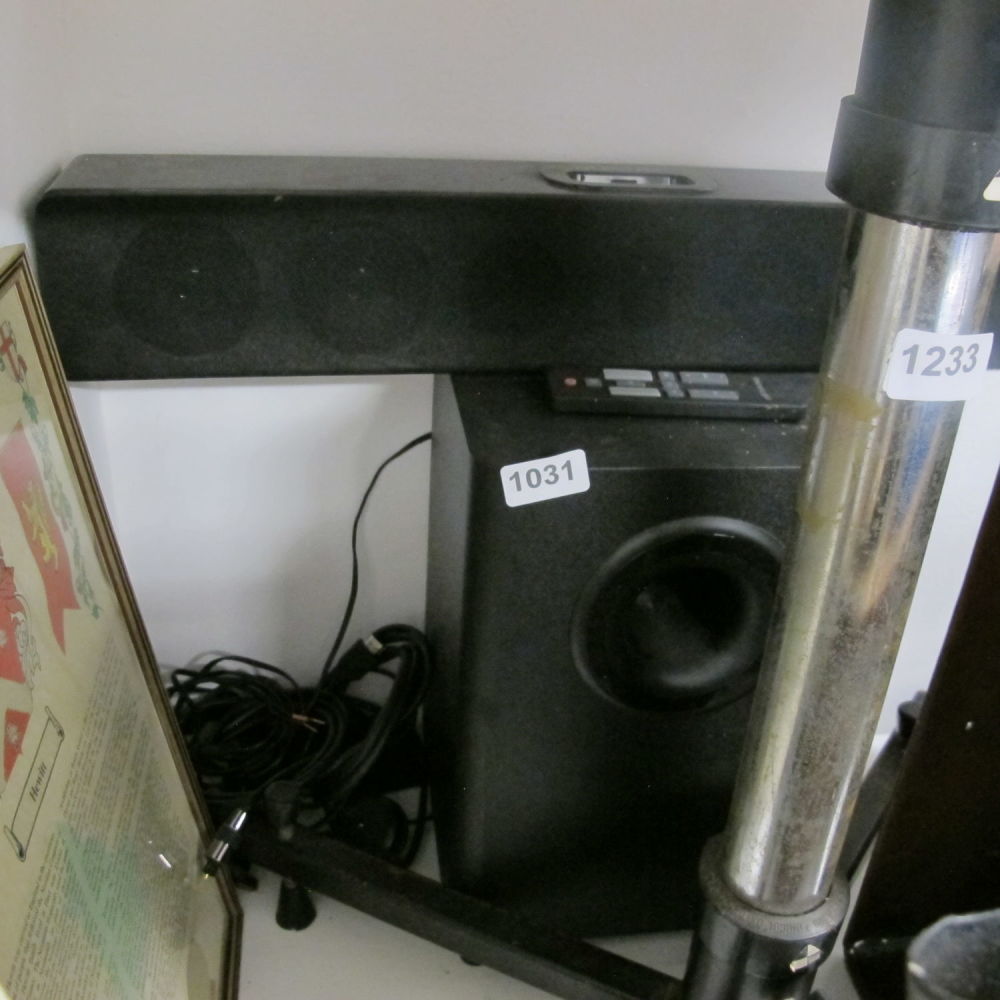 Lot 1031: Sound  and subwoofer 