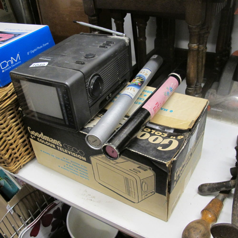 Lot 1040: Goodmans 6” colour television 