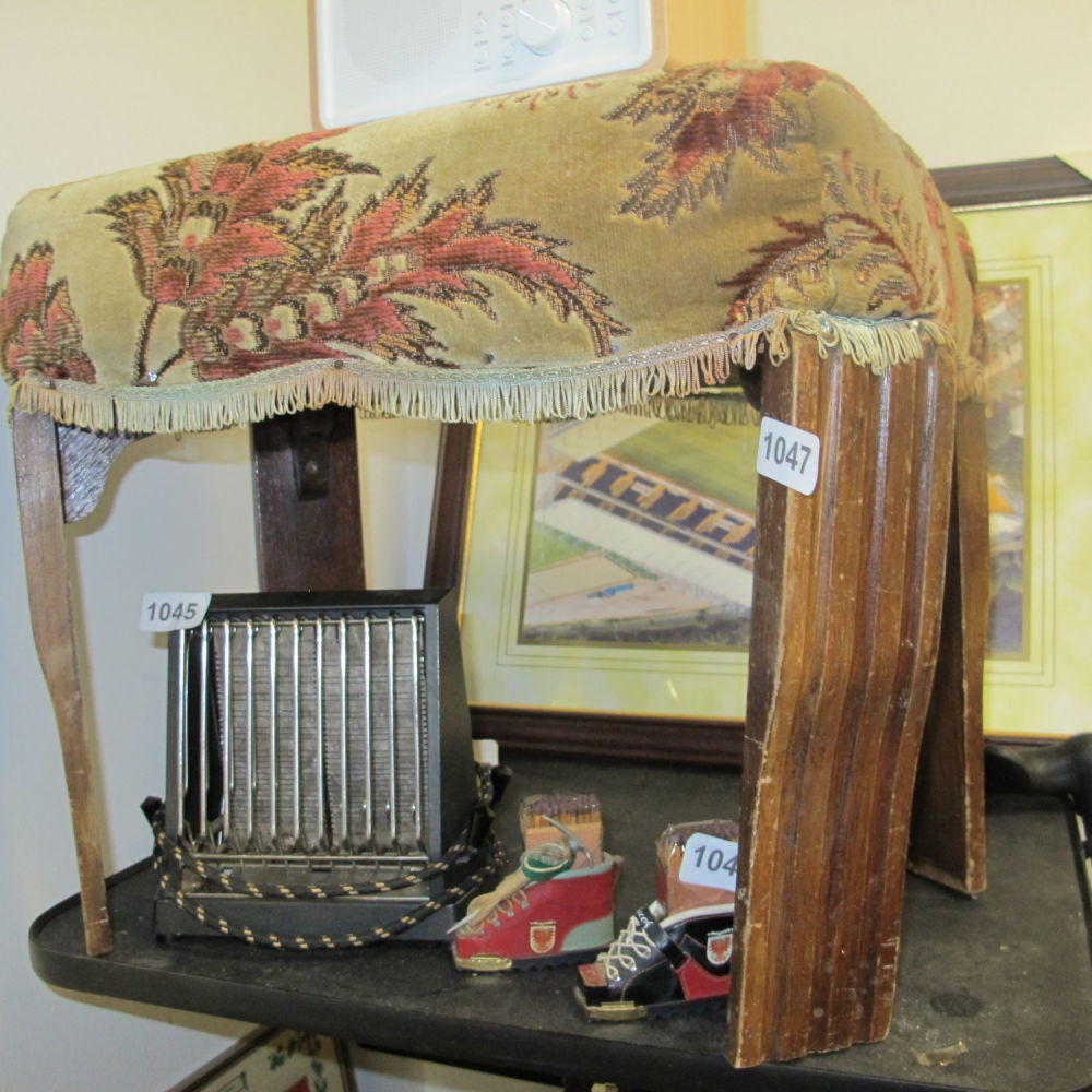 Lot 1047: Upholstered foot stool