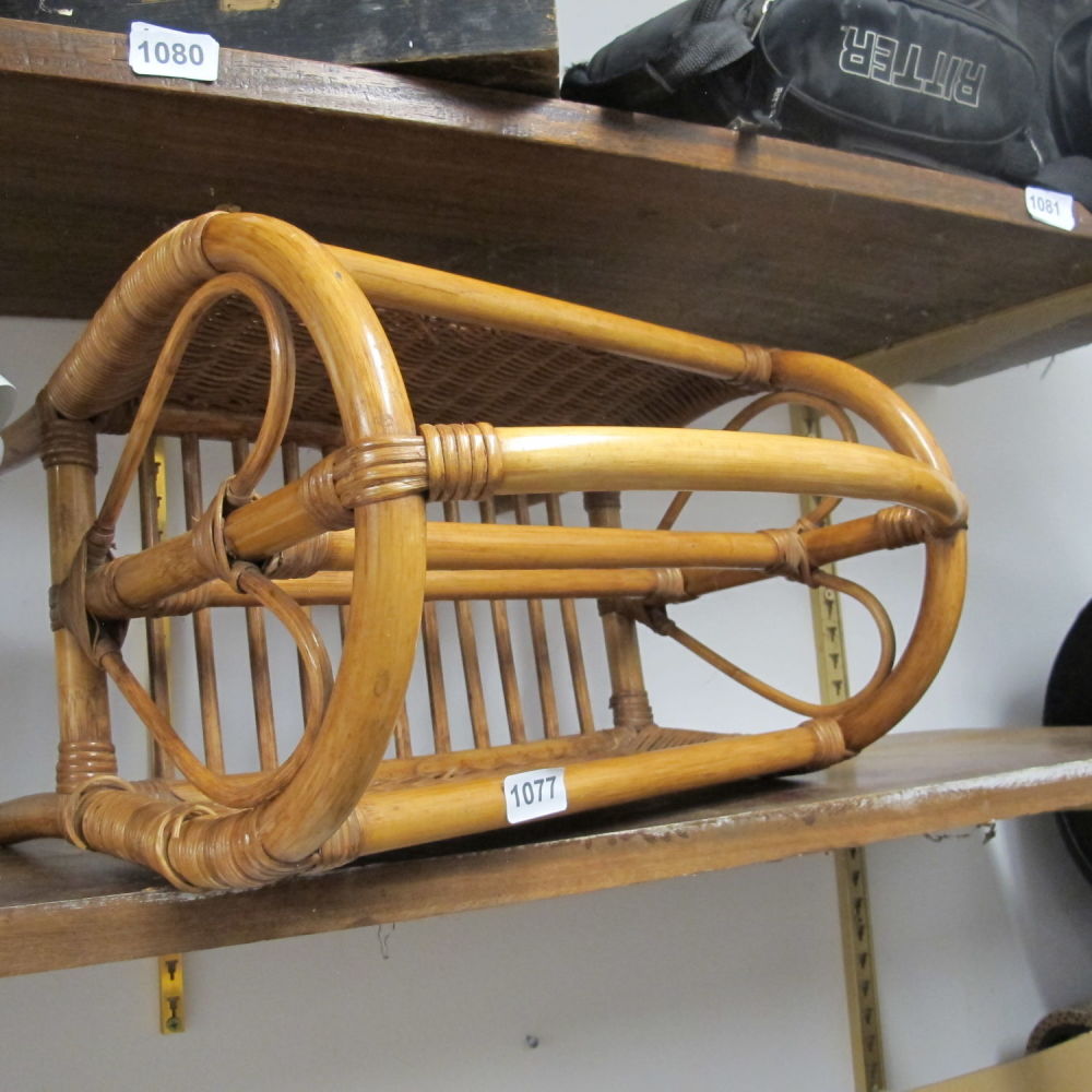 Lot 1077: Bamboo newspaper rack