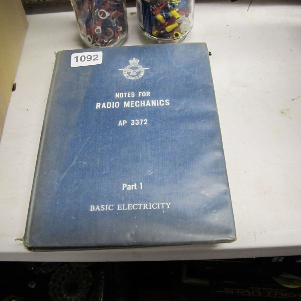 Lot 1092: Hardback Royal Airforce Notes For Radio Mechanics book...
