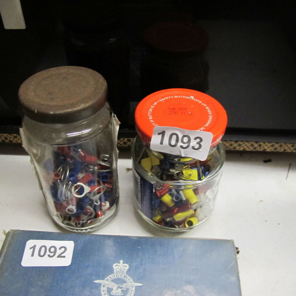 Lot 1093: Two jars of electrical connectors