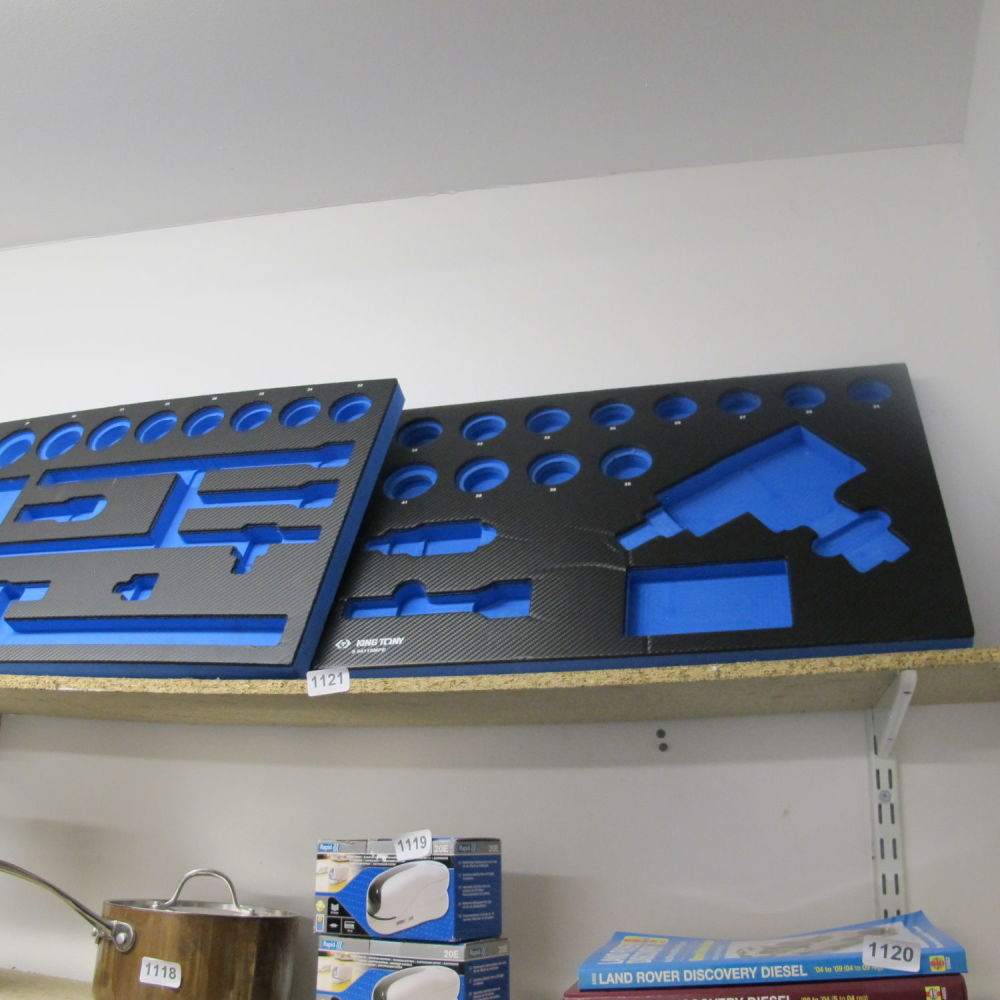 Lot 1121: King Tony foam tool organisers 