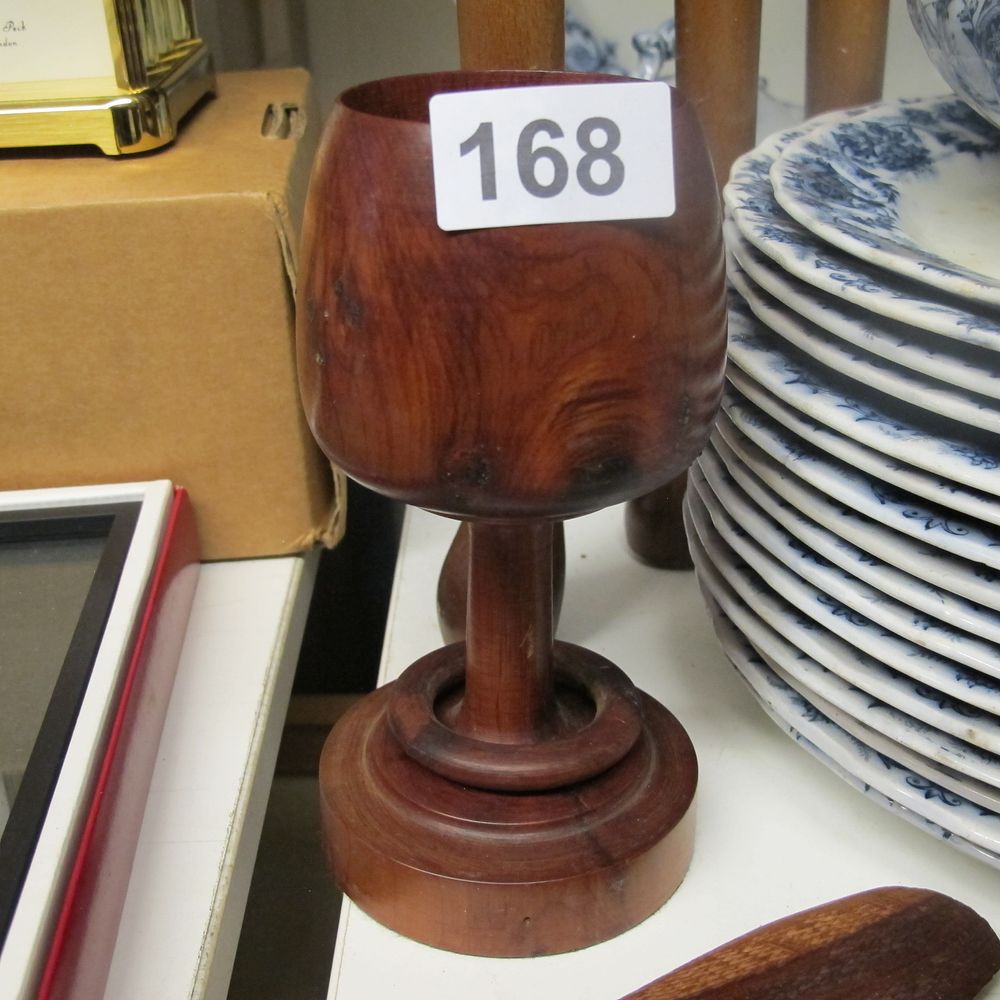 Lot 168: Wooden chalice 