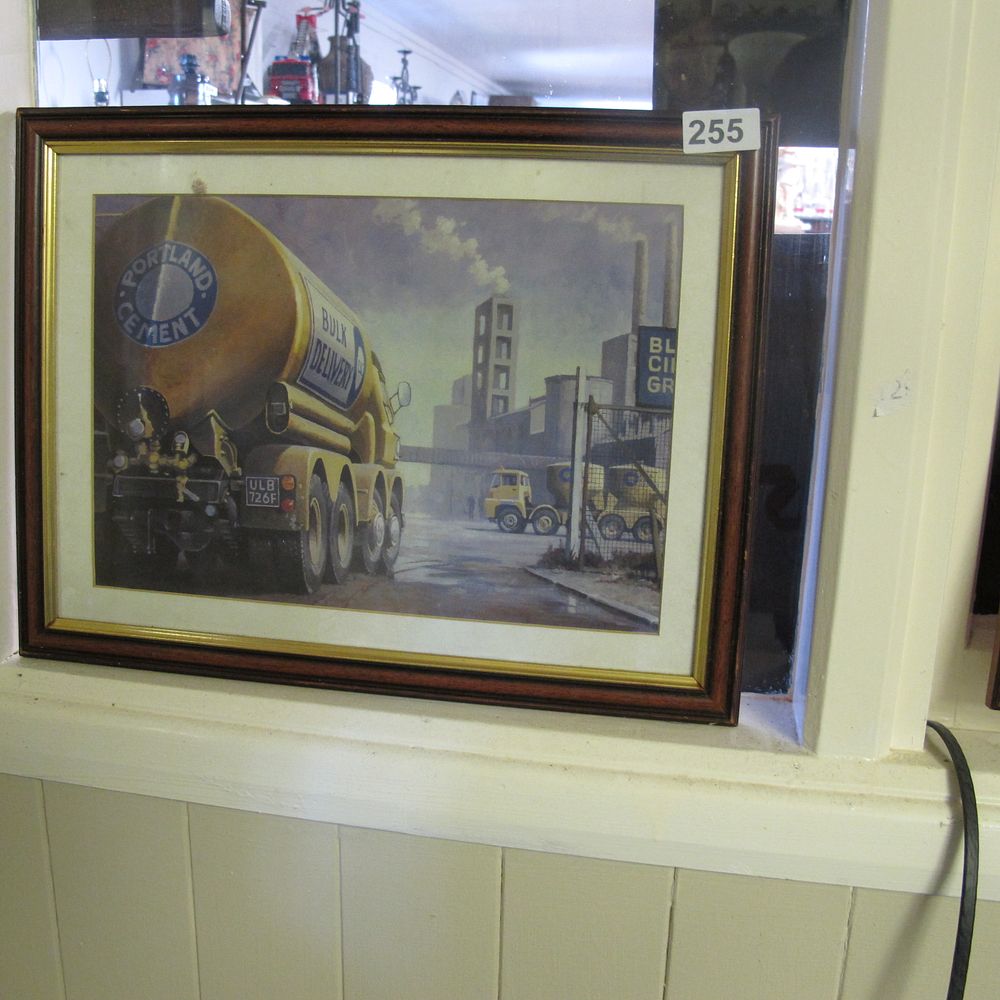 Lot 255: Framed industrial scene print 