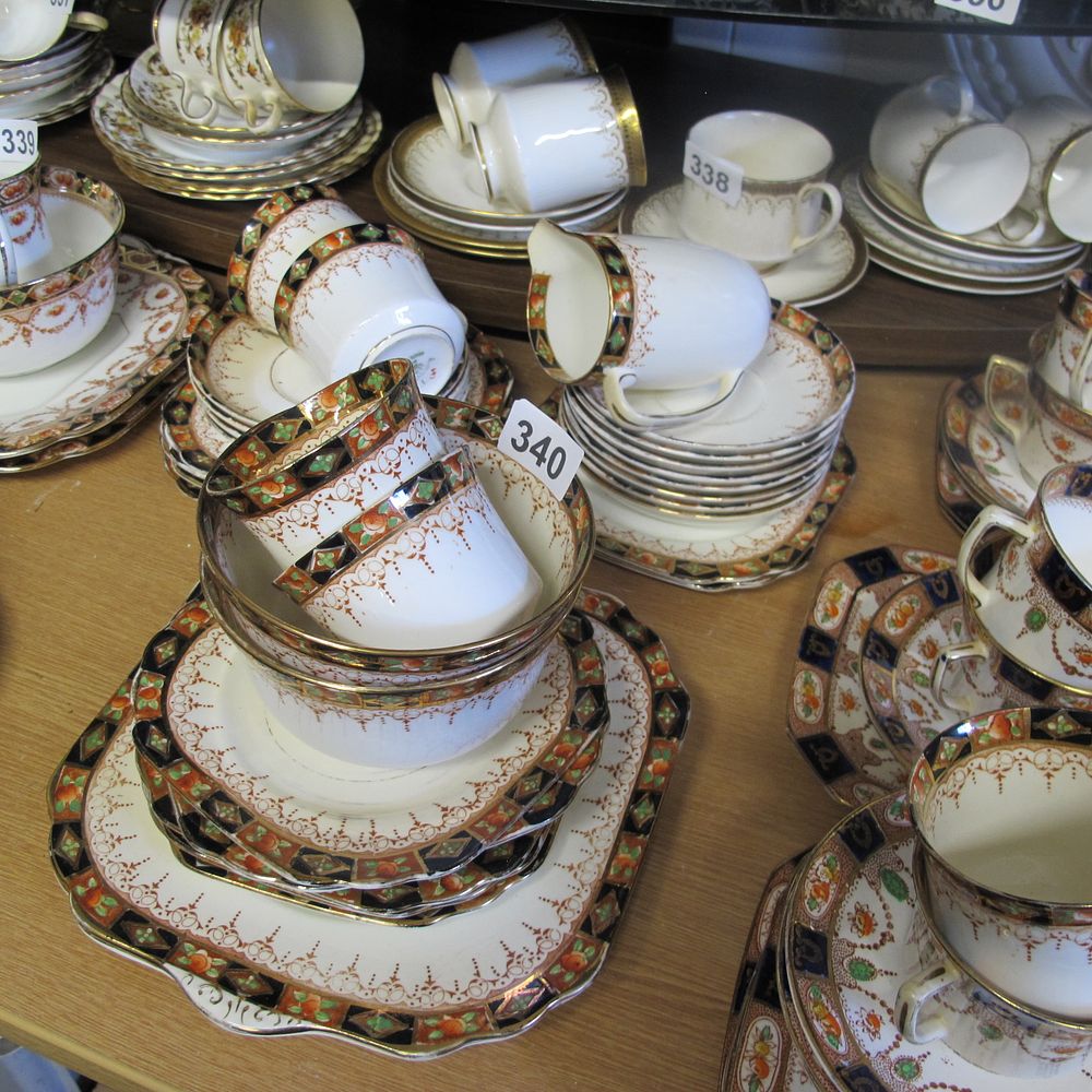 Lot 340: China teacup trios***