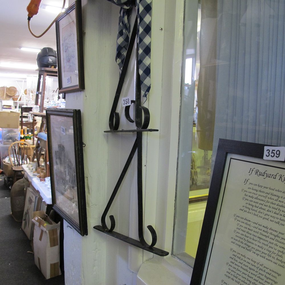 Lot 358: Hanging basket brackets 