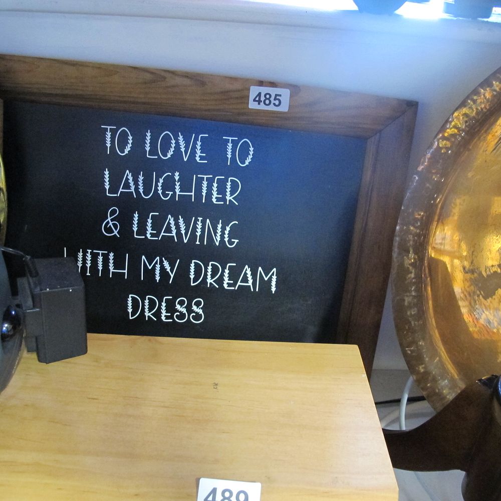 Lot 485: To love to laughter, to leaving with my...