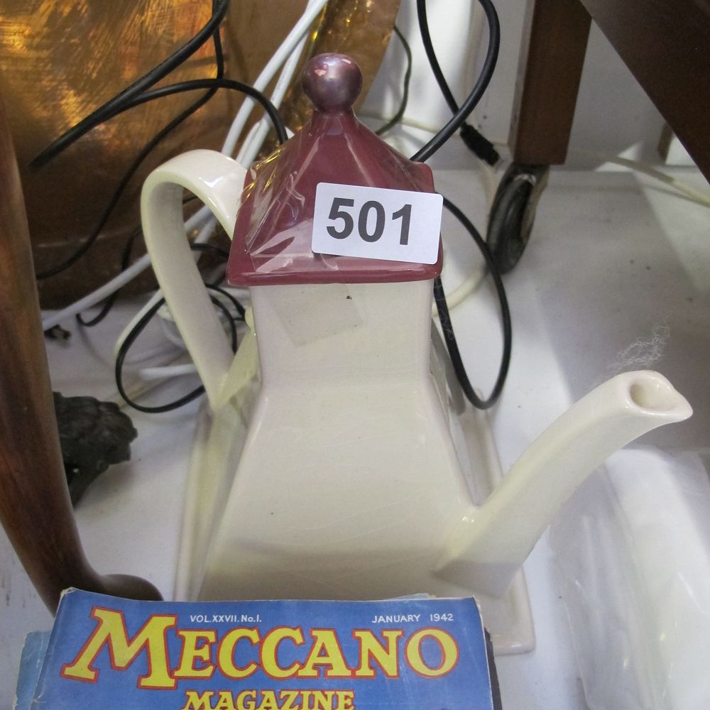 Lot 501: Unusual square teapot ***
