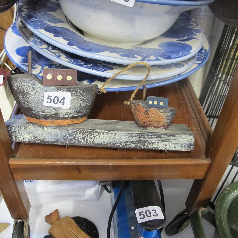 Lot 504: Nautical wood sculpture 