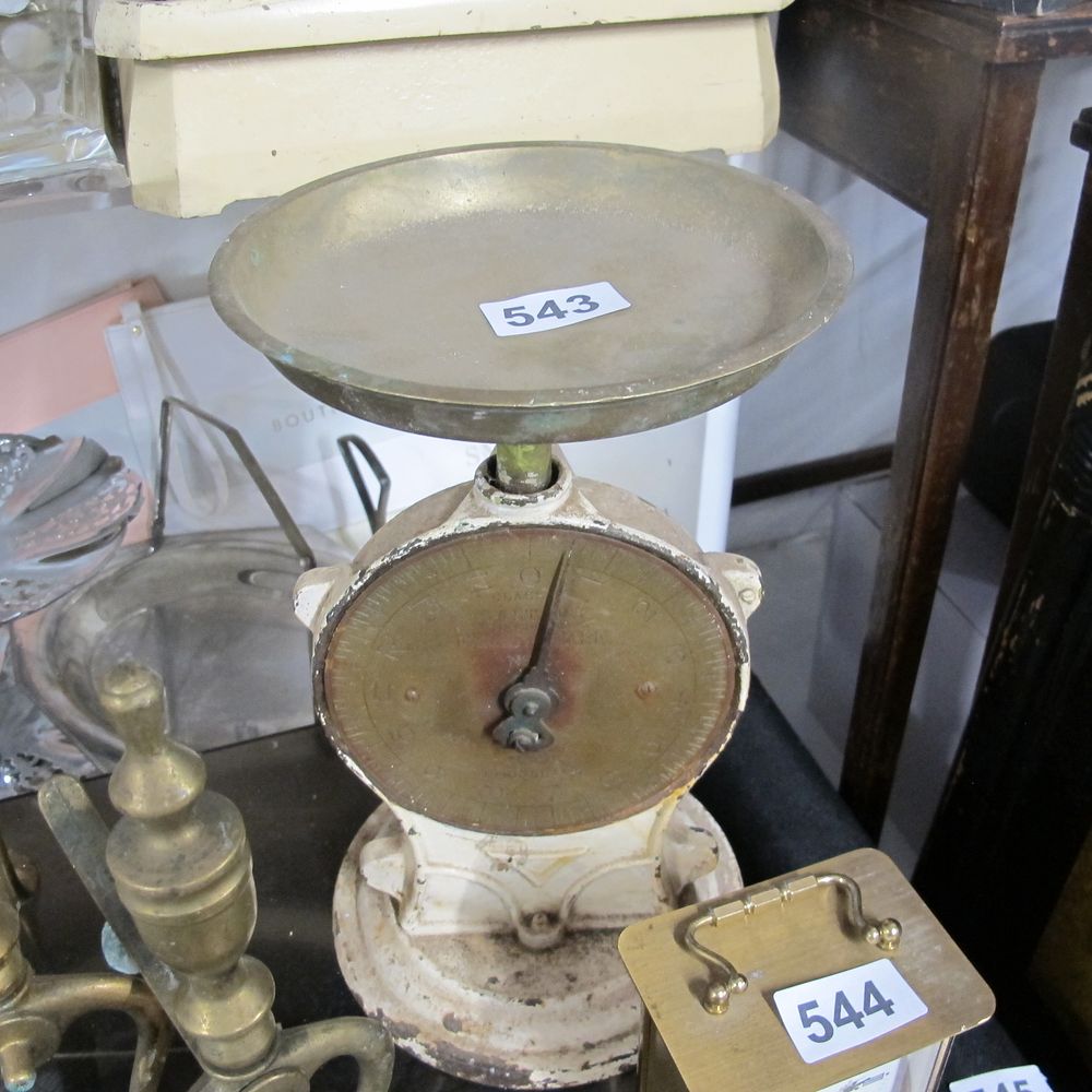 Lot 543: French Cast metal and brass scales 