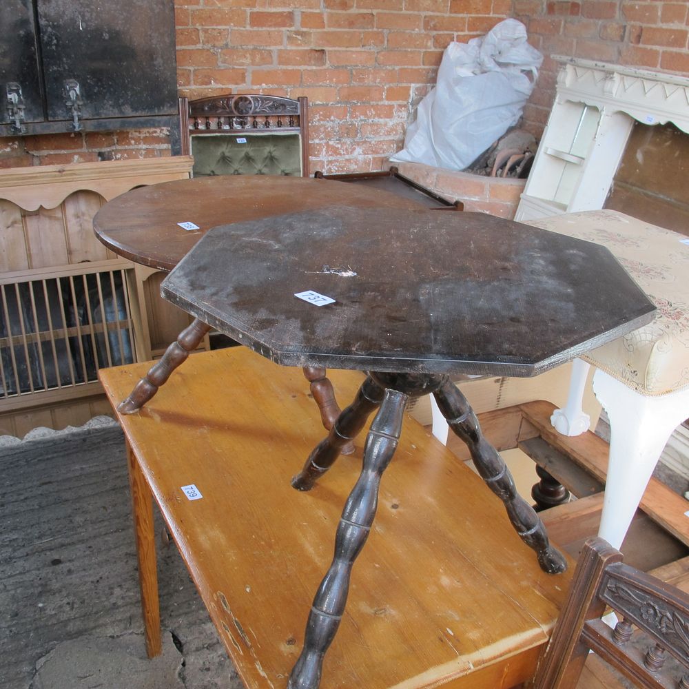 Lot 737: octagonal table