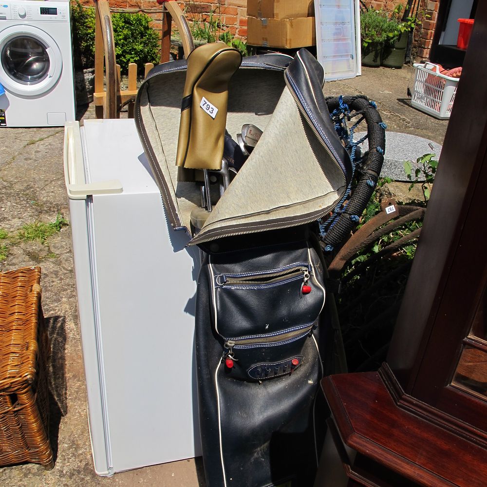 Lot 793: golf clubs and bag