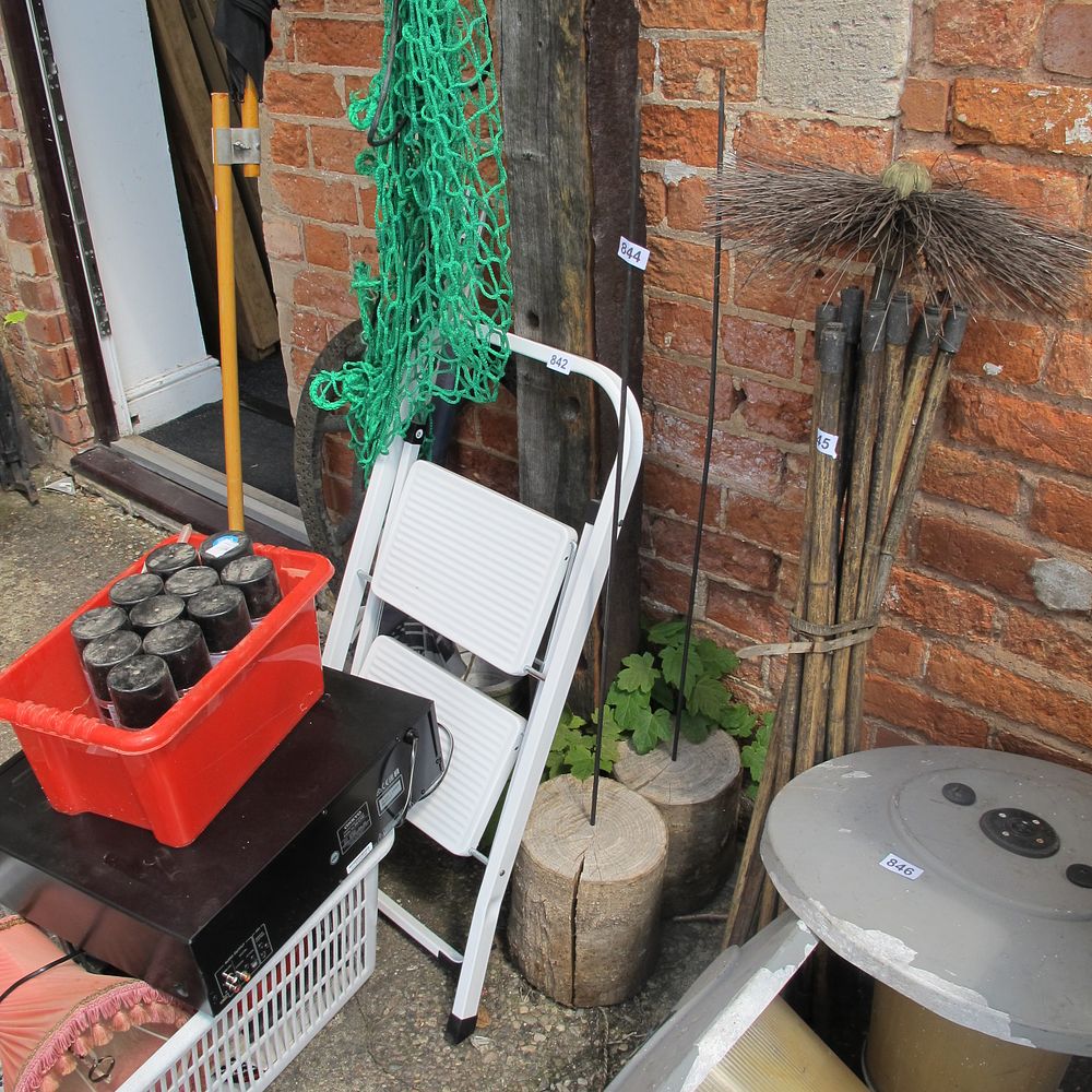 Lot 844: tree stump stands 