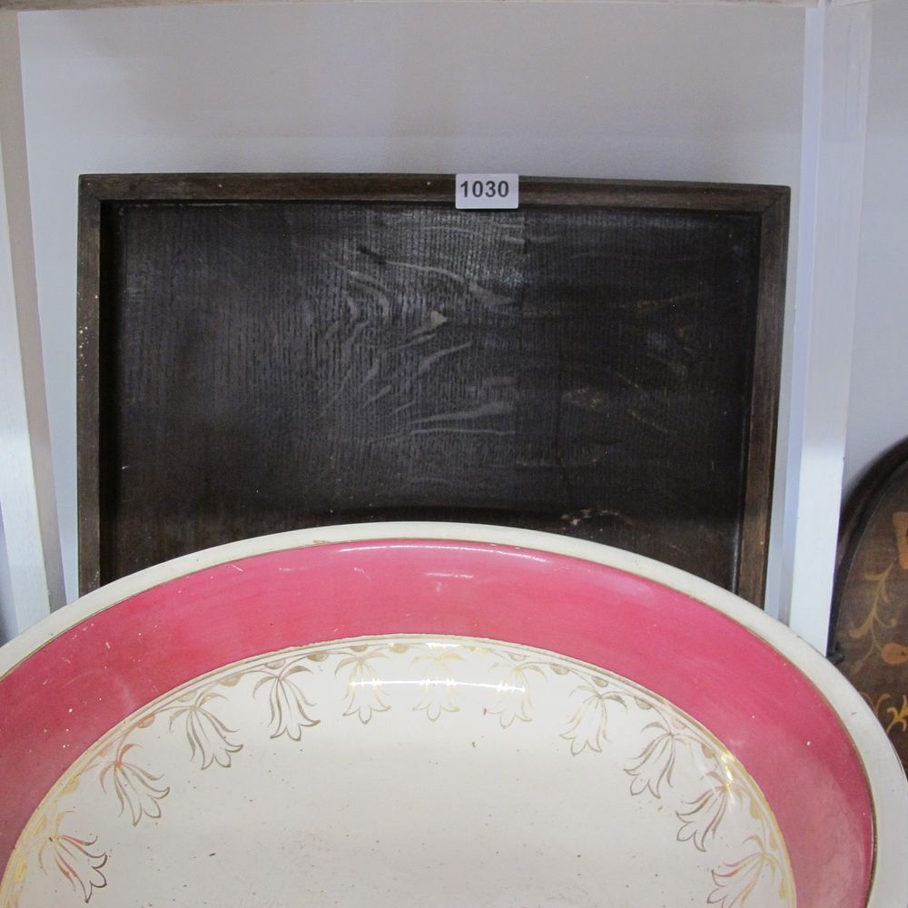 Lot 1030: Wooden tray 