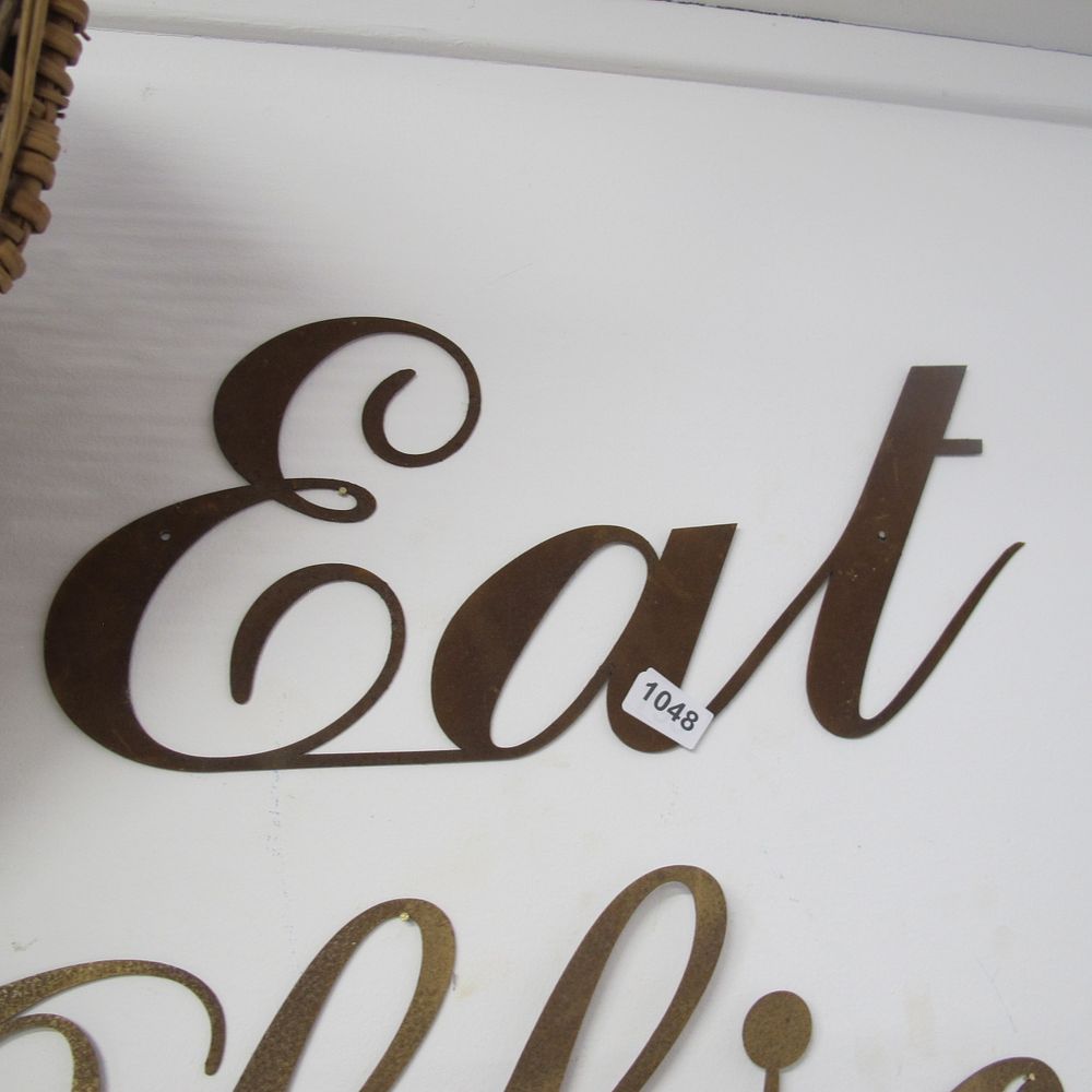 Lot 1048: Metal Eat sign 