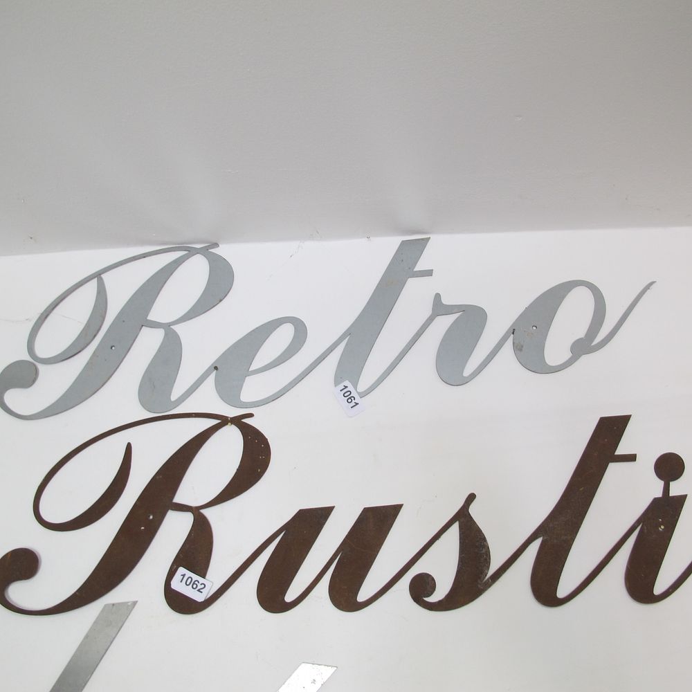 Lot 1061: Metal Retro sign