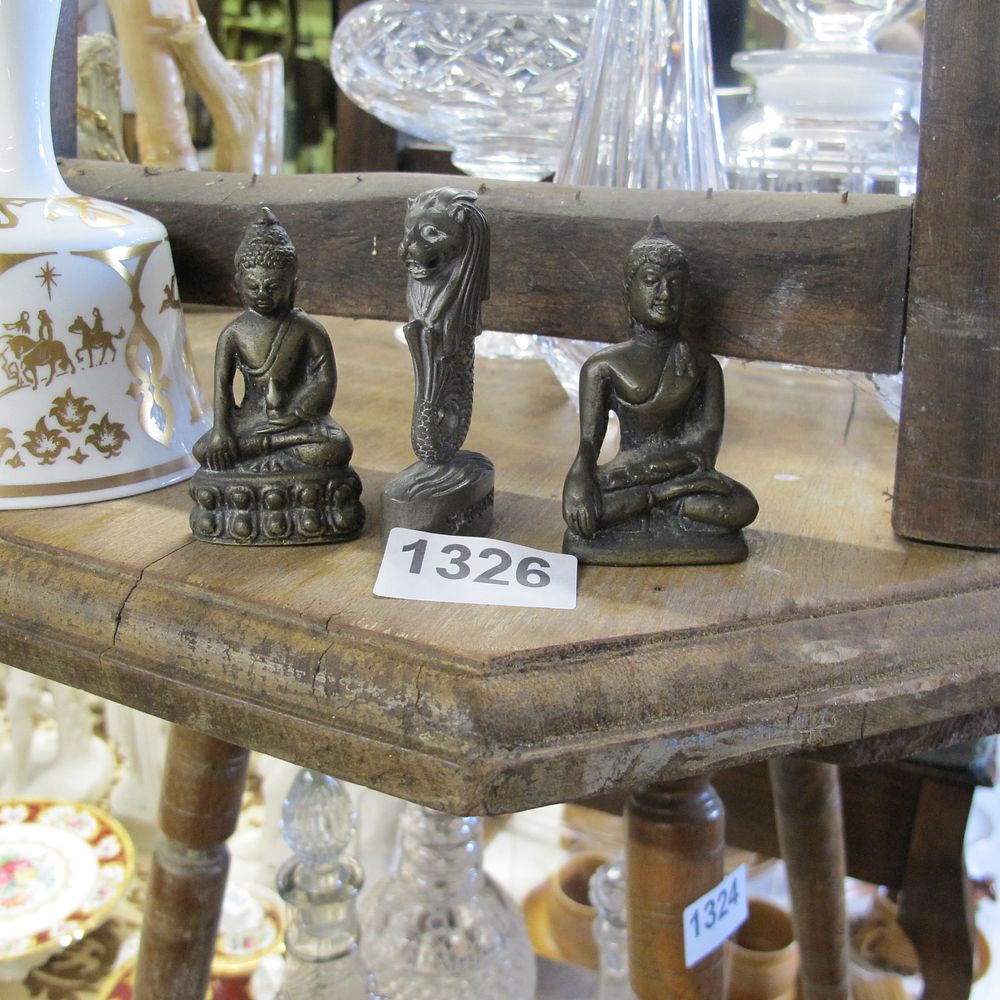 Lot 1326: three metal religious figurines