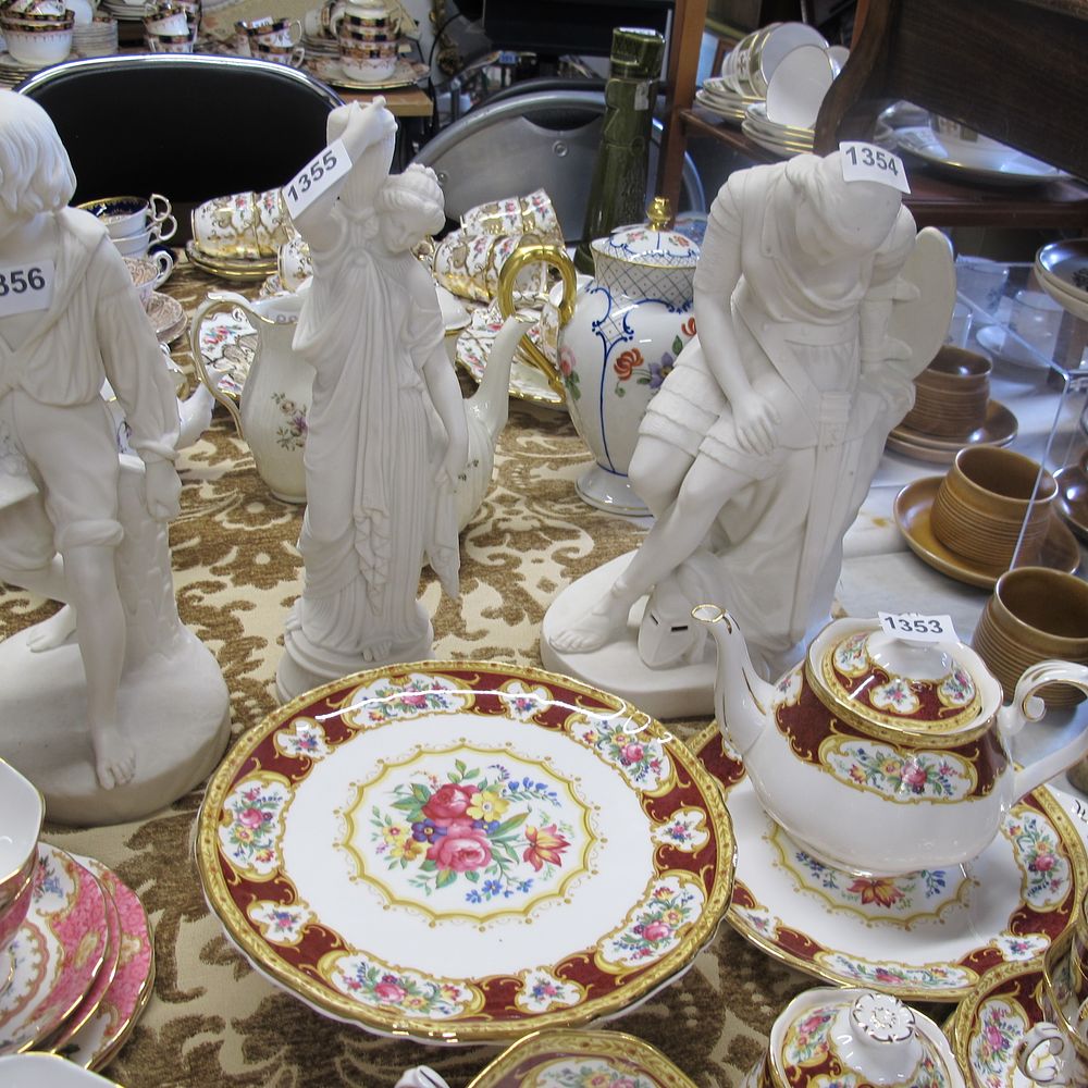 Lot 1355: Large classical parian ware figurine