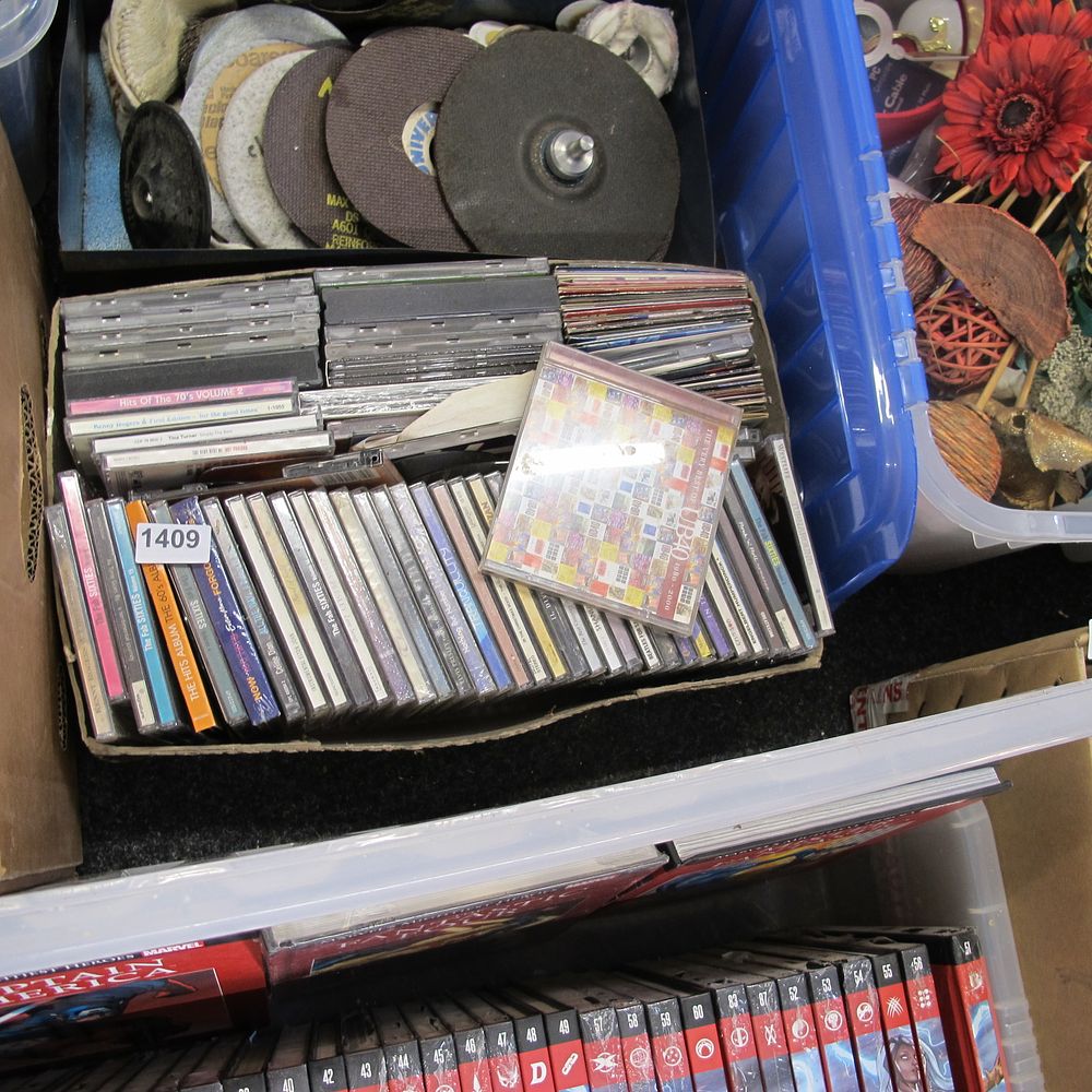 Lot 1409: A box of misc. CD's