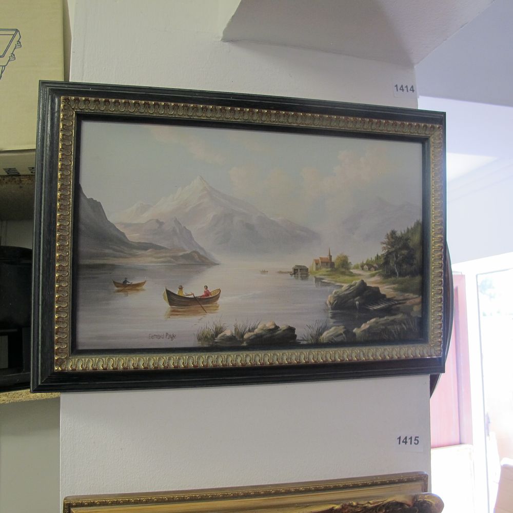 Lot 1414: A framed painting by Bernard Page