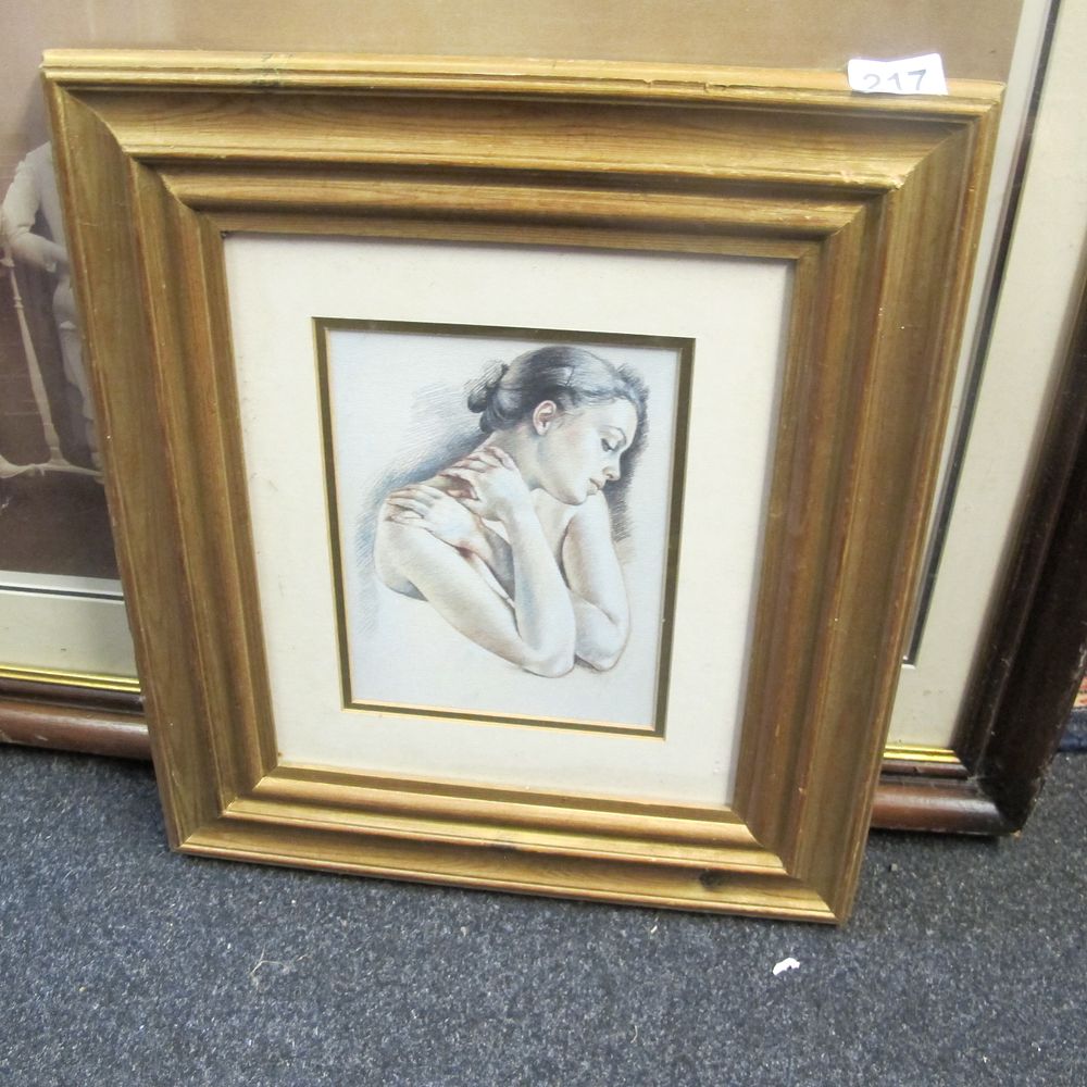 Lot 217: Gilt framed and glazed portrait