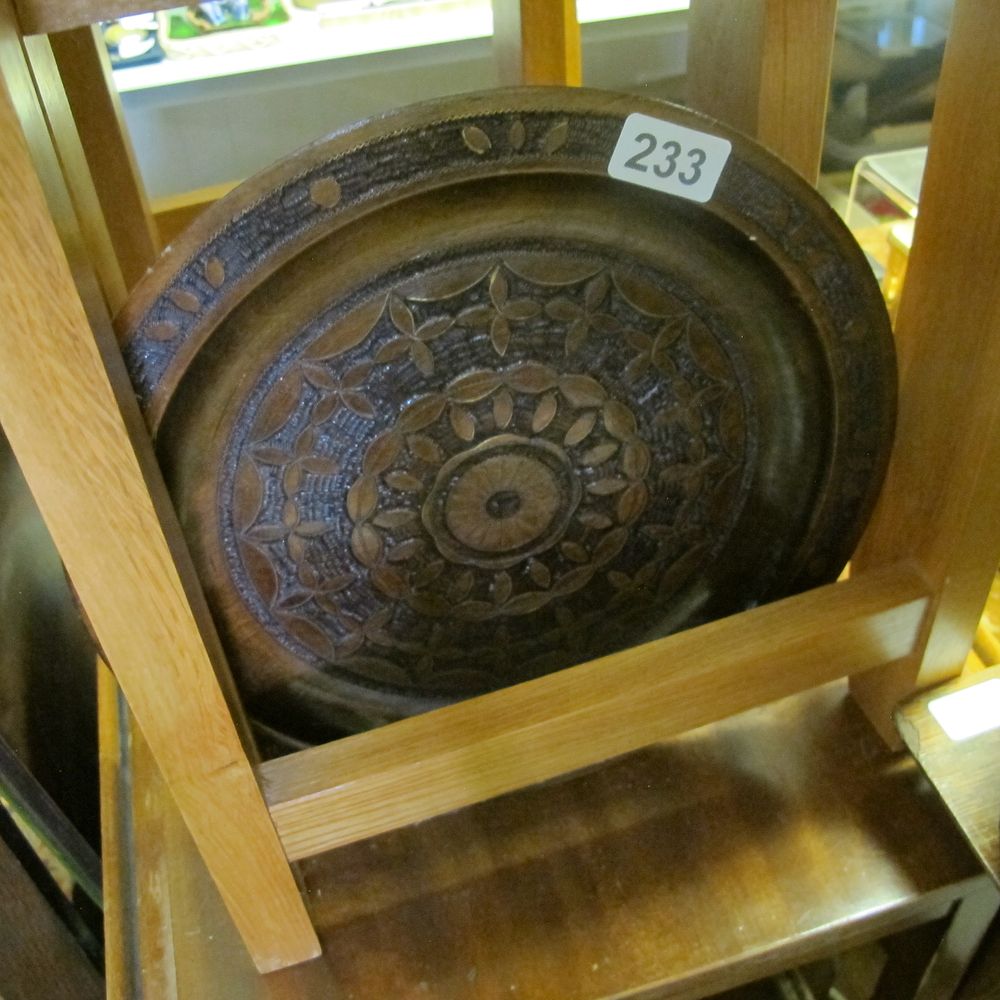 Lot 233: Wooden charger   
