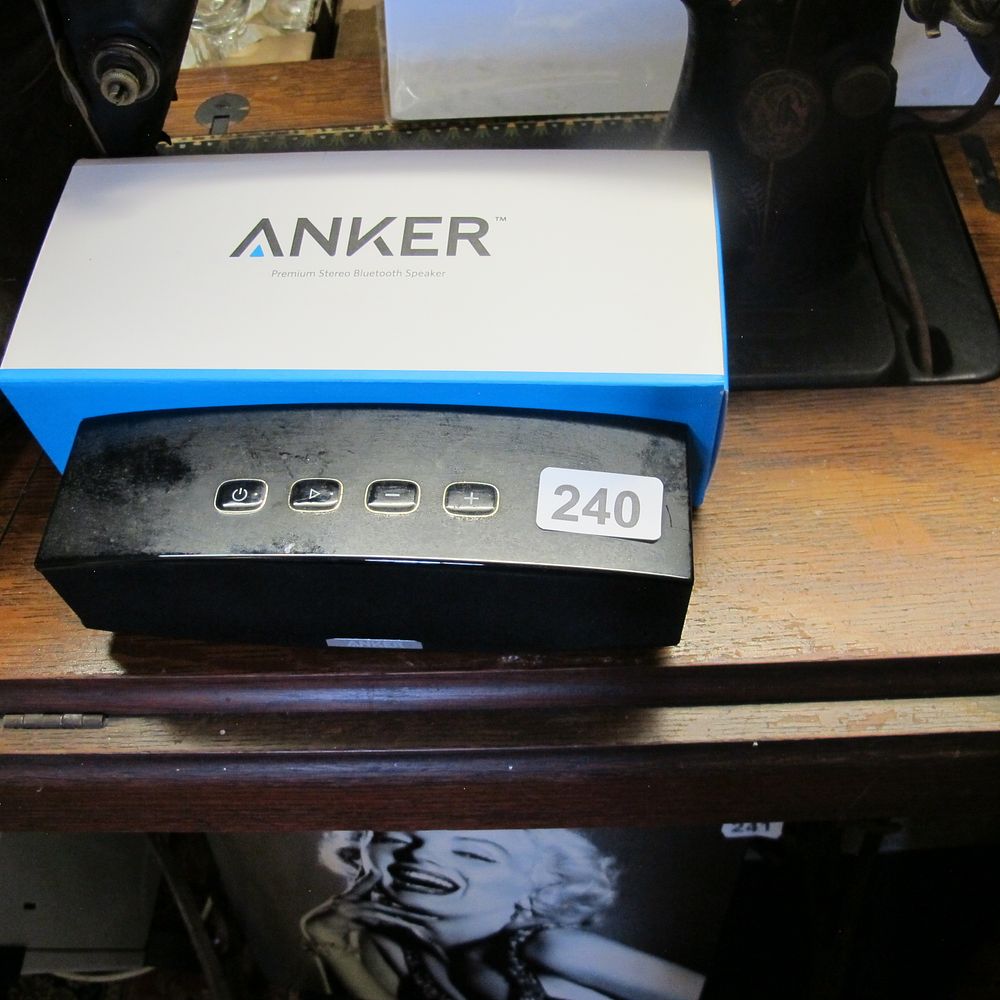 Lot 240: Boxed Anker premium stereo Bluetooth speaker 