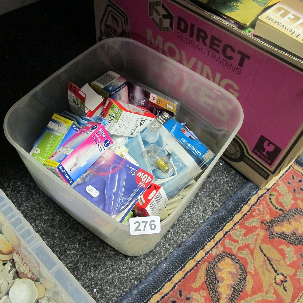 Lot 276: Box of misc bulbs 