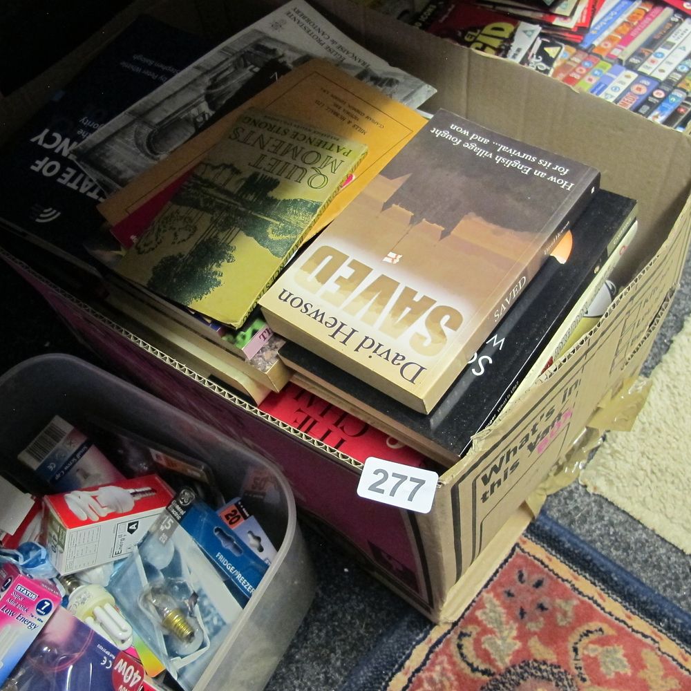 Lot 277: Box of misc books 