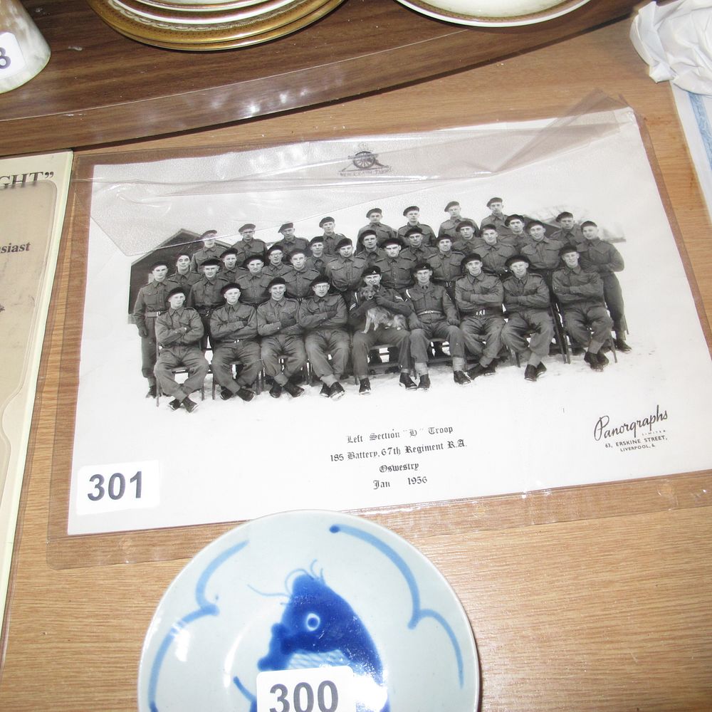 Lot 301: photograph of left section troop 185 battery 67th...
