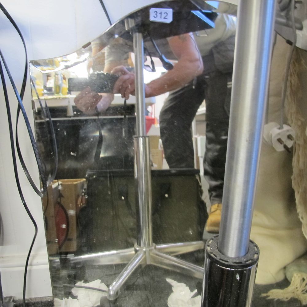Lot 312: large beveled edge mirror 
