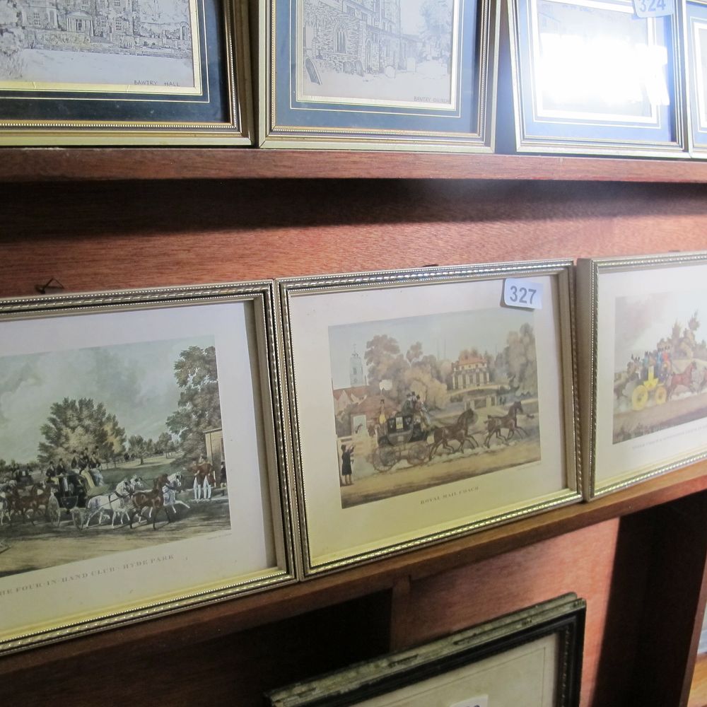 Lot 327: Framed and glazed pictures 