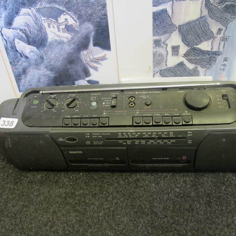 Lot 338: Sanyo radio and cassette player 