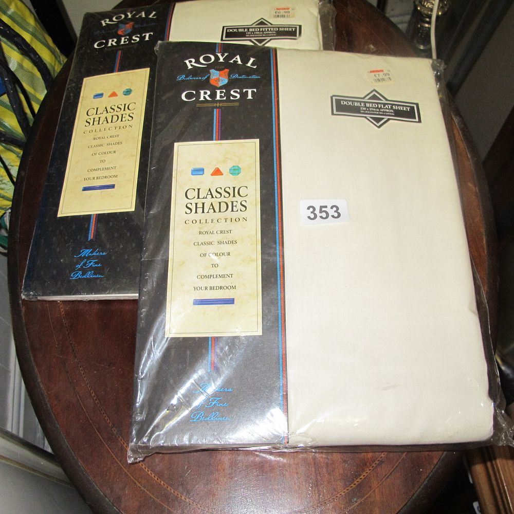 Lot 353: Royal Crest brand new bedding 