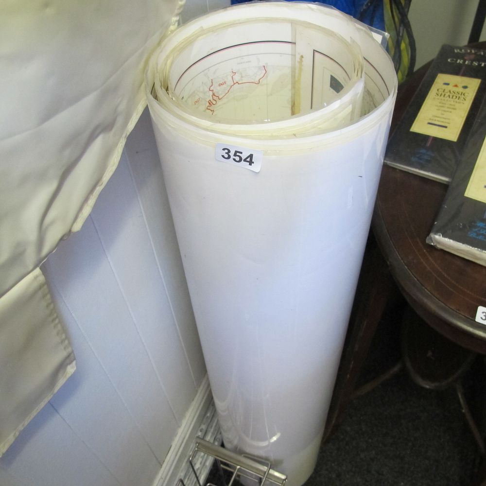 Lot 354: large laminated maps of the UK