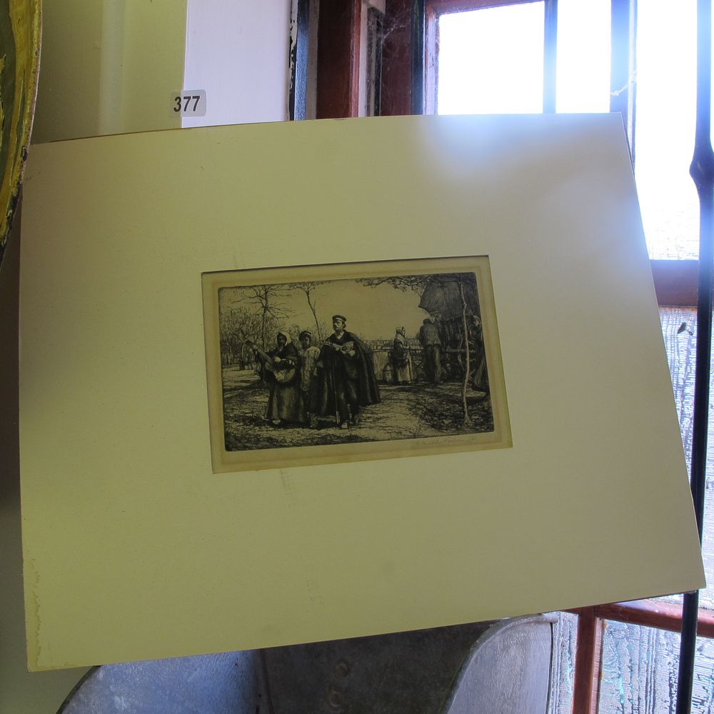 Lot 377: Mounted etching ***