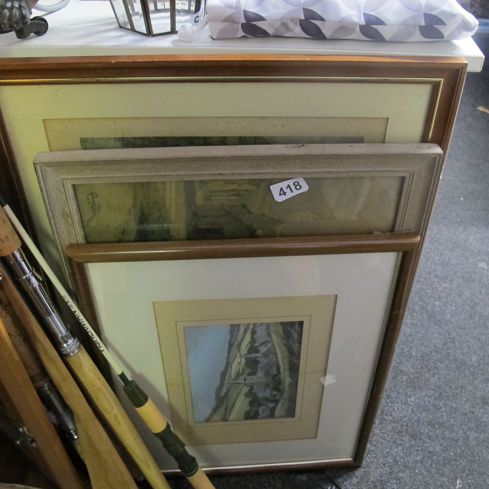 Lot 418: Set of 3 landscape prints very pretty