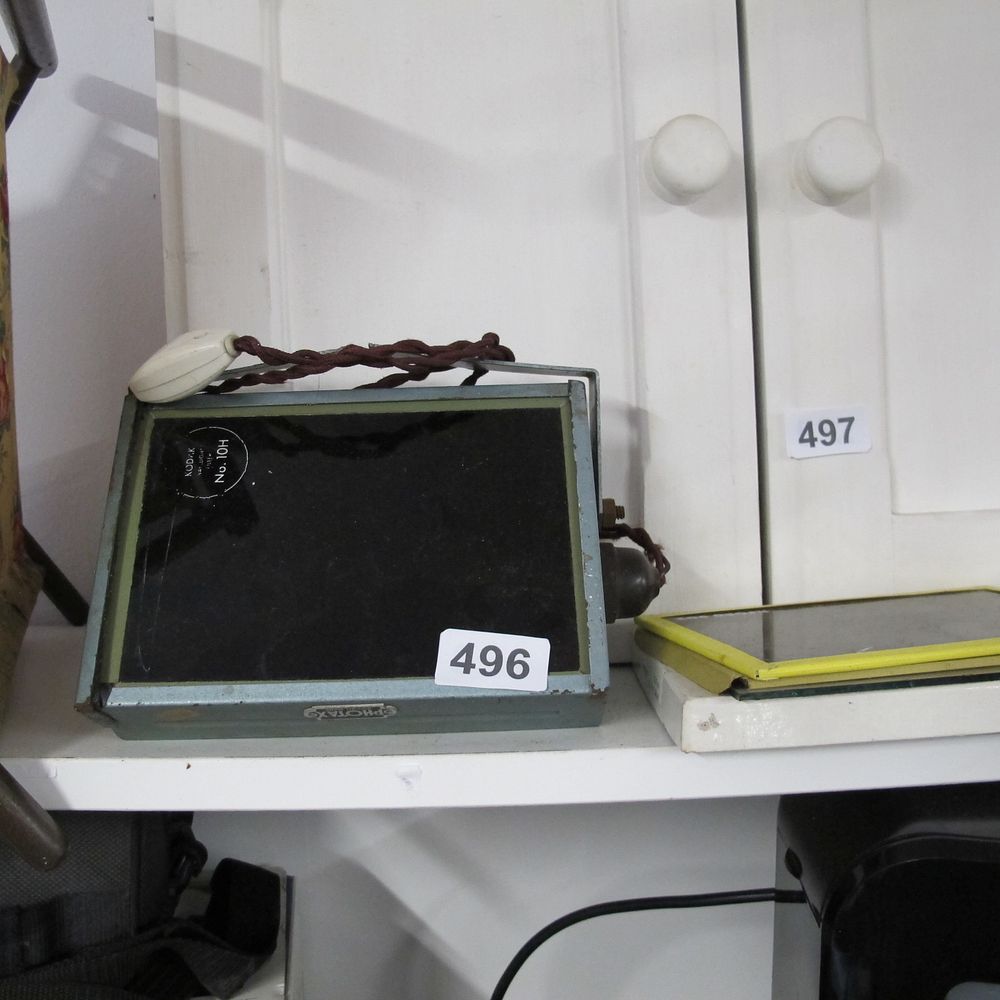 Lot 496: darkroom lamp with multiple filters