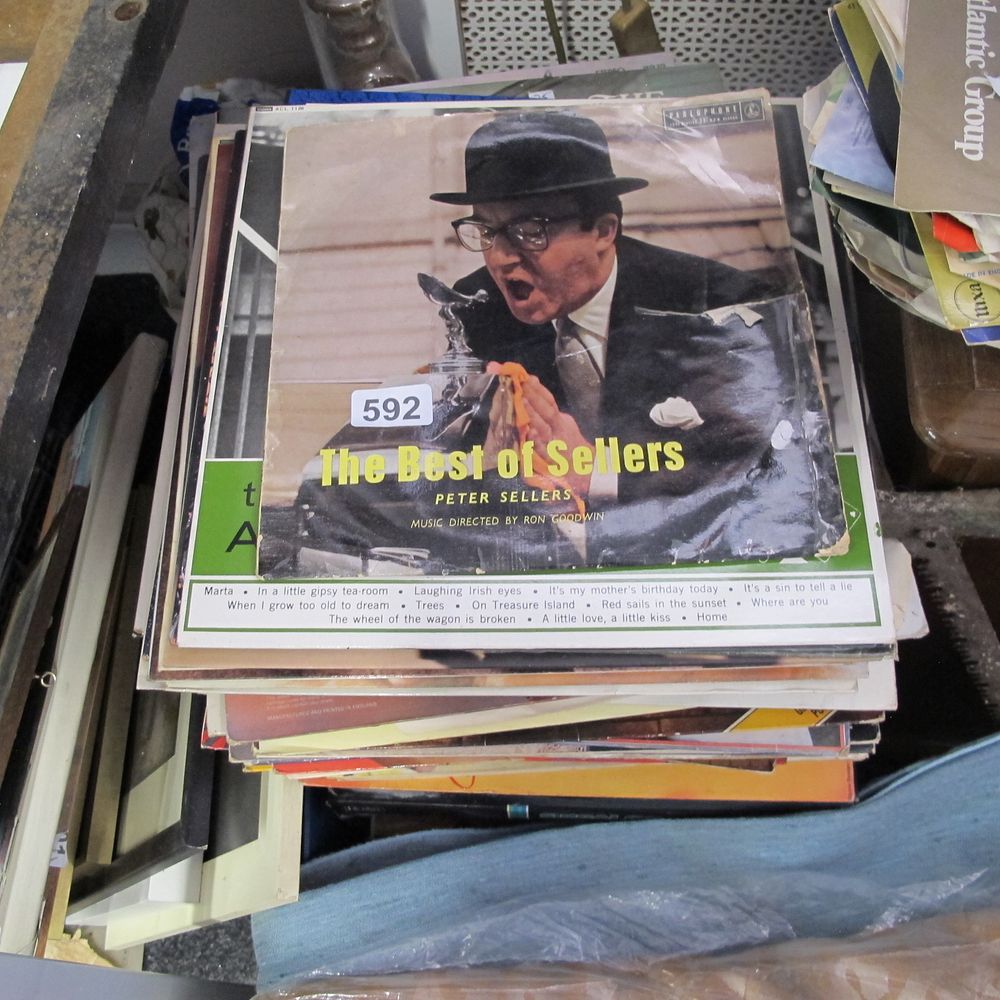 Lot 592: pile of 33 RPM records