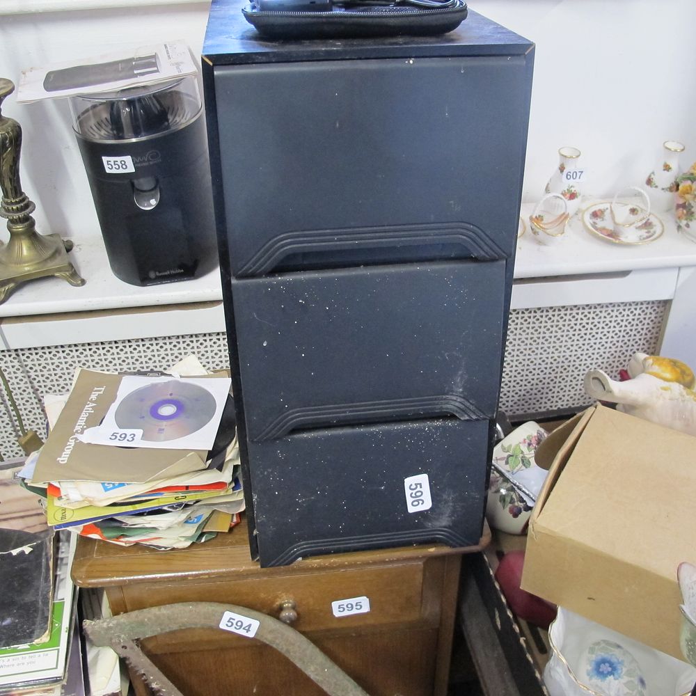 Lot 596: Set of 3 storage drawers