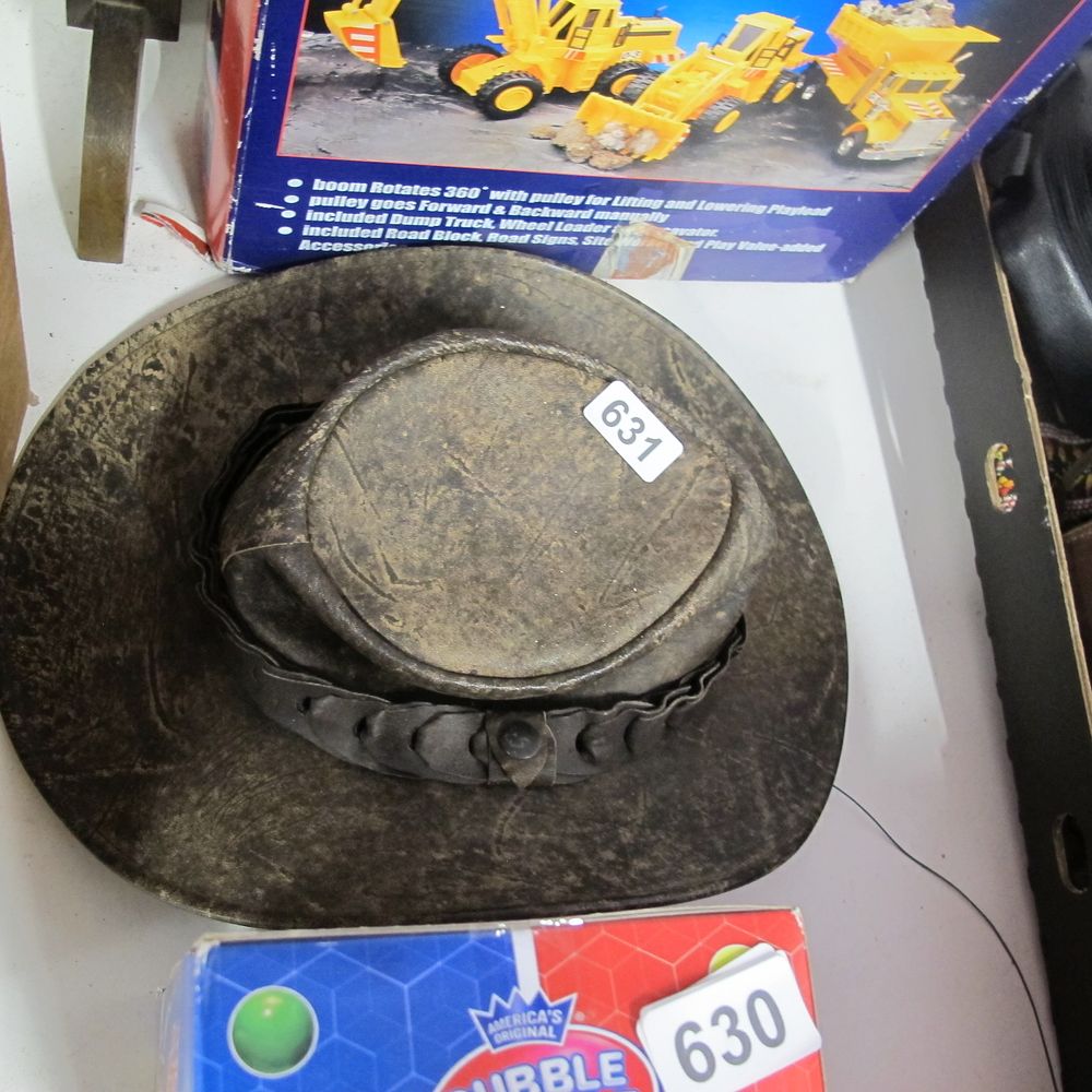 Lot 631: Leather hat