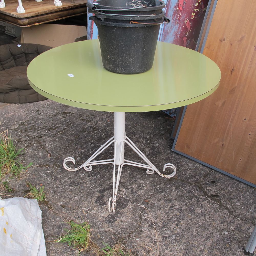 Lot 718: French circular gardening table