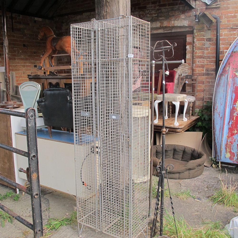 Lot 721: vintage school PE clothing storage rack