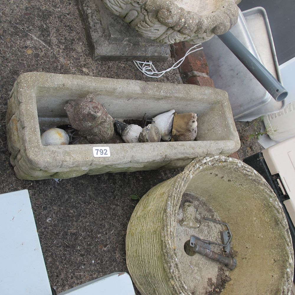 Lot 792:  stone planter